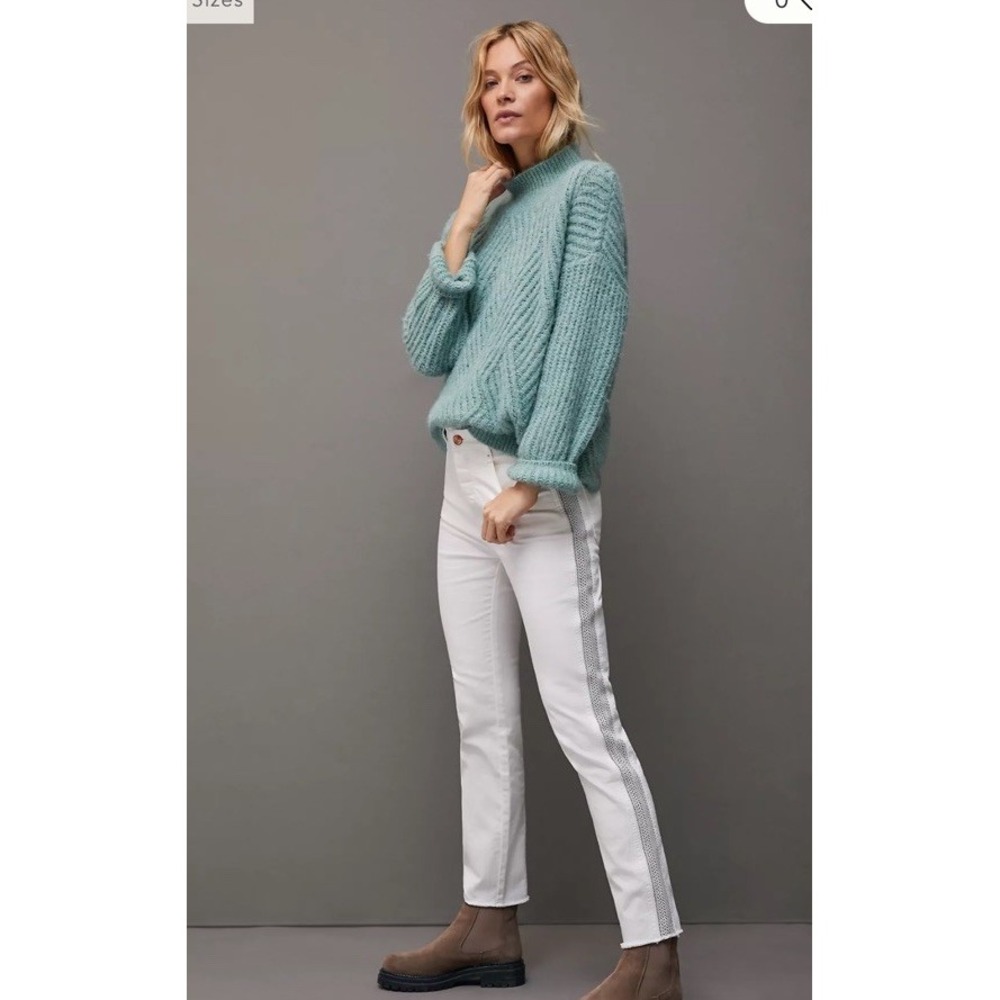 Pilcro and the Letterpress by Anthropologie High-Rise Side-Striped Slim Jeans 31